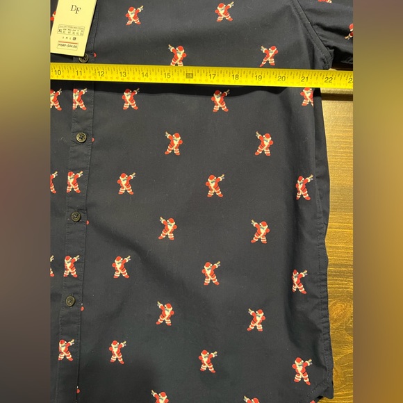 NWT Denim & Flower Button Up Shirt XL Ricky Singh Christmas Santa Claus Pride - Picture 4 of 11